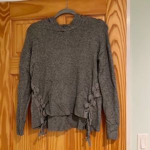 Poof grey hooded sweatshirt
